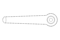 Klemmhebel M12x40 Außengewinde 1.4305