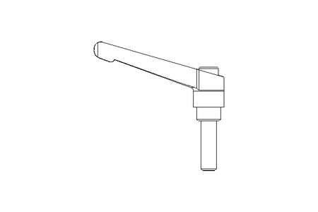 Klemmhebel M12x40 Außengewinde 1.4305