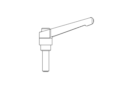 Klemmhebel M12x40 Außengewinde 1.4305