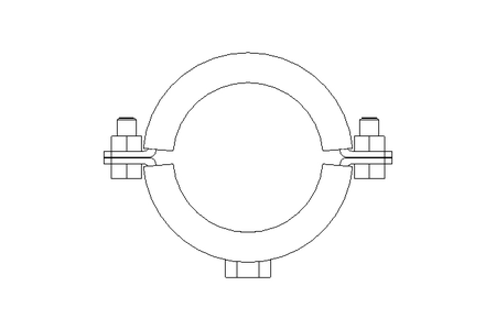 PIPE CLAMP M8, 1 1/2"