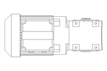 Right-angle geared motor 0.25kW 79 1/min