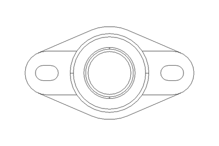 Flange bearing EFOM 30x55x65