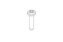 Linsenblechschraube C6,3X32 A2 DIN 7049