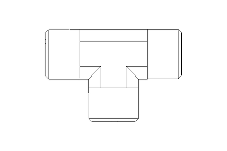 Threaded T-connector L 10/10/10 1.4571