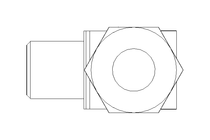 Pipe screw connector LL 6 M6x1 1.4571