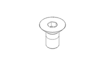 Countersunk head screw M6x12 A2 70