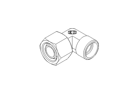 Winkelverschraubung L 15 Niro ISO8434