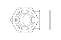 Threaded elbow connector L 15