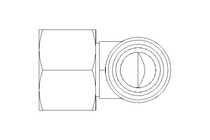 Winkelverschraubung L 15 Niro ISO8434