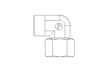 Winkelverschraubung L 15 Niro ISO8434