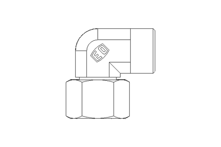 Winkelverschraubung L 15 Niro ISO8434