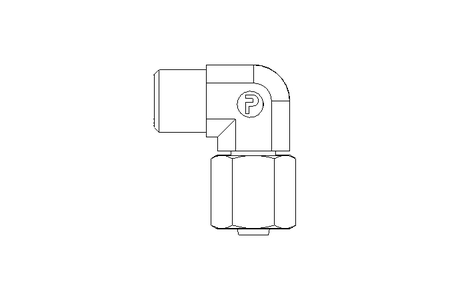 Winkelverschraubung L 6 M12x1,5 Niro