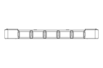 Duto para 10 cabos com conector