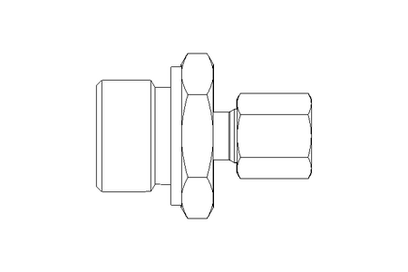 Rohrverschraubung L 6 G1/2" Niro ISO8434