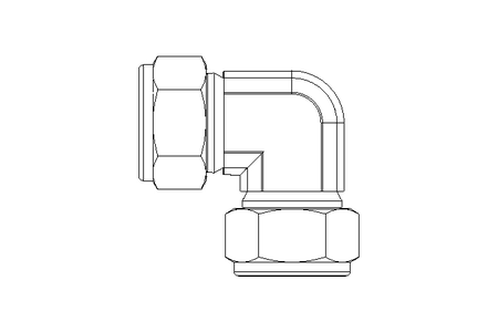 Threaded elbow connector 18/18 1.4401