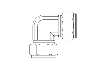 Threaded elbow connector 18/18 1.4401