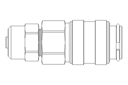 Schlauchkupplung LW4 DN5 Ms-Ni