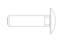 Cup square bolt M10x40 A2-70 DIN 603