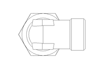 Elbow bulkhead connector L 12/12 Niro