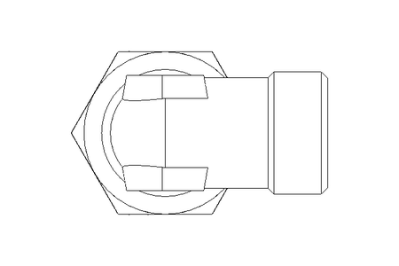 Elbow bulkhead connector L 12/12 Niro