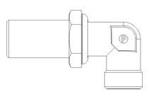 Elbow bulkhead connector L 12/12 Niro