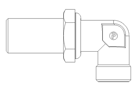 Elbow bulkhead connector L 12/12 Niro