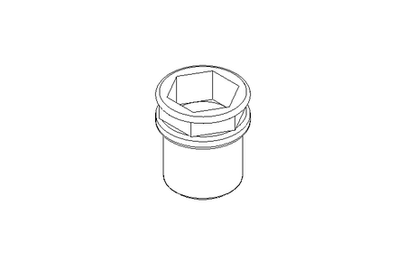 Tuerca remachable ciega M6x9x14,5 A2