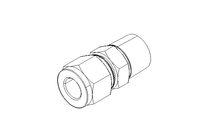 Conector roscado p/ tubos 10 R3/8" Niro