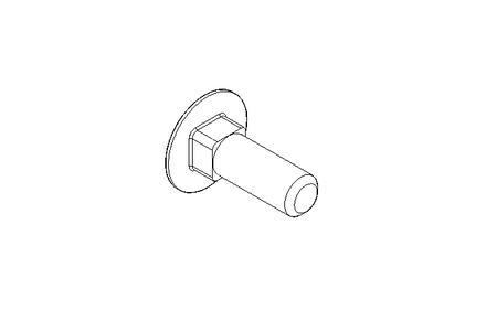 Round head screw M10x30 A2 DIN603