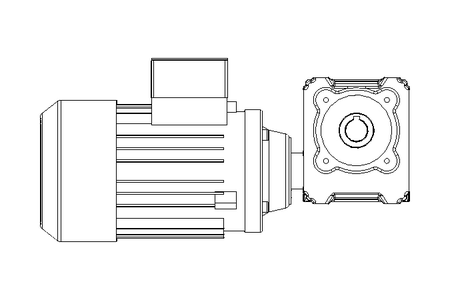 Worm gear motor 0.25kW 70 1/min