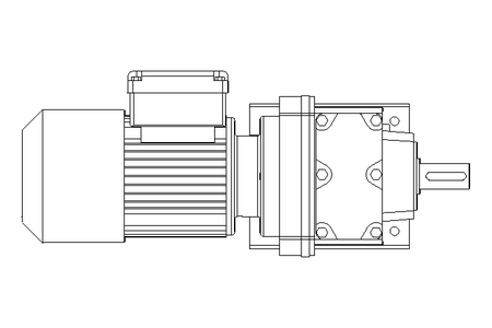 正齿轮变速电机 0,25kW 19 1/min