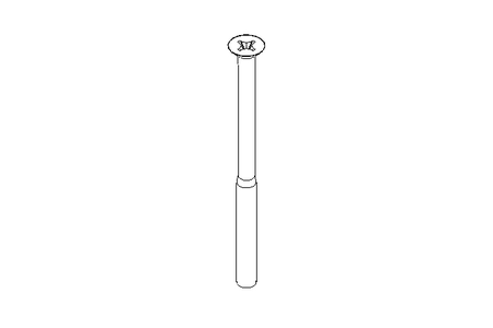 Countersunk head screw ISO7046 M6x90 A2