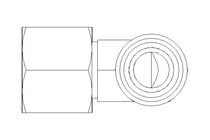 Raccord à vis coudé L 10 Niro ISO8434