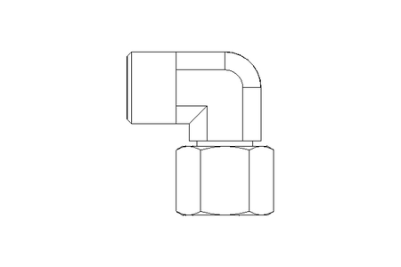 Raccord à vis coudé L 10 Niro ISO8434