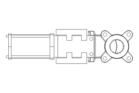 Knife gate valve DN50 PN10 pneumatic