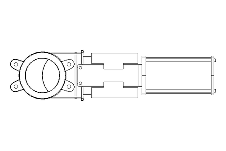 Knife gate valve DN125 PN10 pneumatic