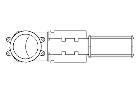 Knife gate valve DN200 PN10 pneumatic