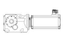 Bevel geared motor