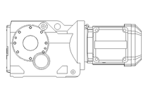 Kegelradgetriebemotor 0,37kW 10 1/min