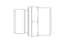 Connecting piece L 22 G3/4" St ISO8434