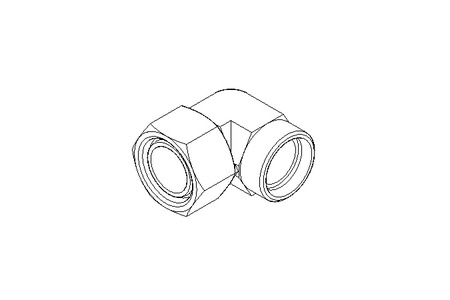 Threaded elbow connector L 28 St ISO8434