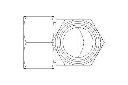 Threaded elbow connector L 28 St ISO8434