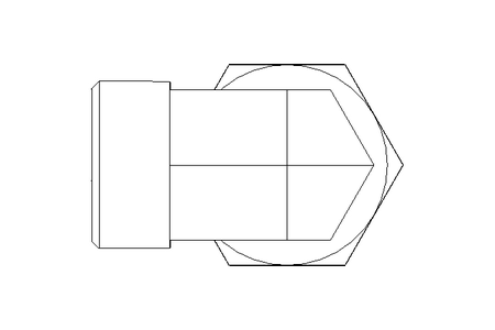 Threaded elbow connector L 22 St ISO8434