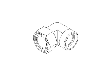 Threaded elbow connector L 35 St ISO8434