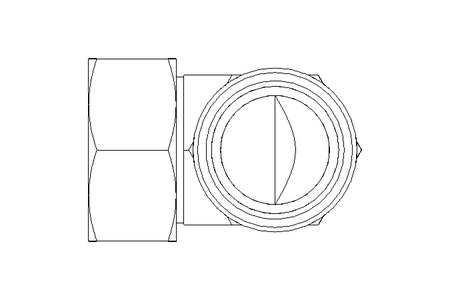 Threaded elbow connector L 35 St ISO8434