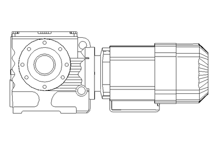 Worm gear motor 0.37kW 32 1/min