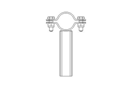 Suporte de abracadeira fixa DN25