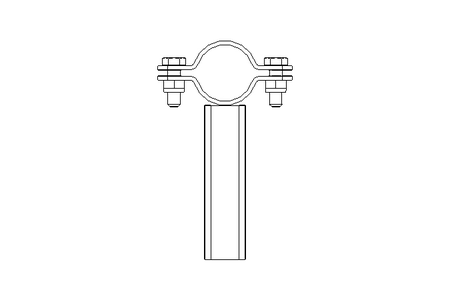 Suporte de abracadeira fixa DN25