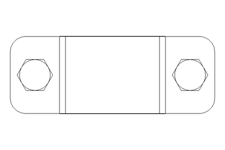 Suporte de abracadeira fixa DN25