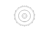 Rolo suporte D=80X2,6 / 2KR   EL=1442